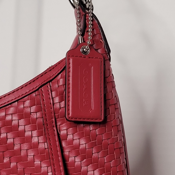 Coach Kristen Woven Leather Hobo/Crossbody Purse E1269-19314 - Picture 3 of 12